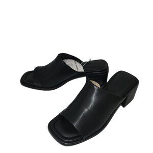 NWT Amazon Essentials Block Heel Mule Black Women's Size 8.5